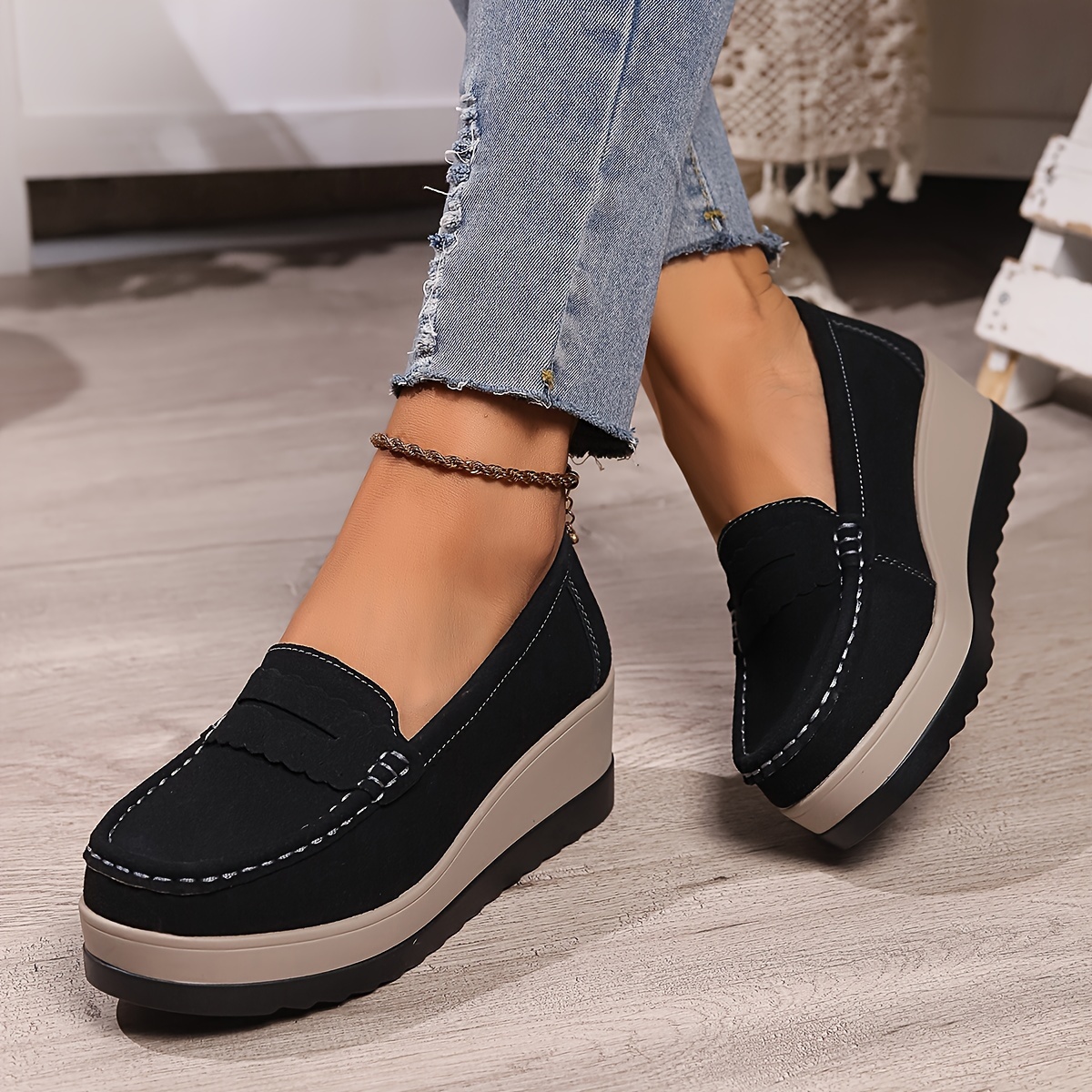 Women's Comfortable Platform Loafers