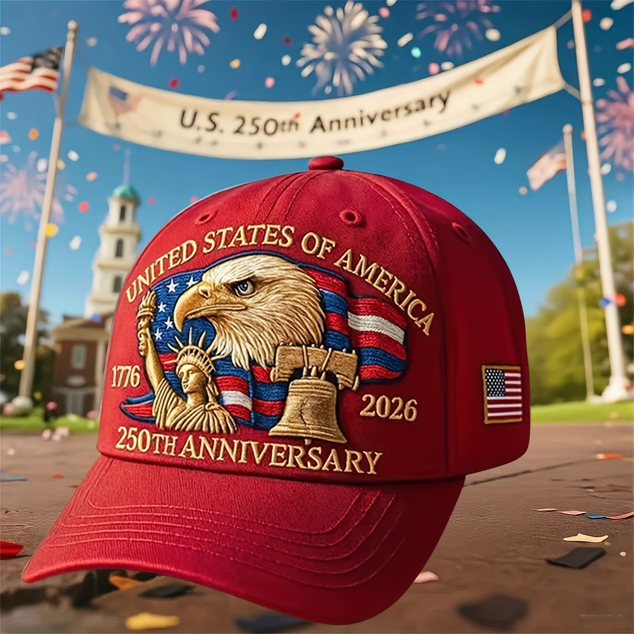 America 250th Anniversary Patriotic Hat | 2026 USA Independence Celebration Cap