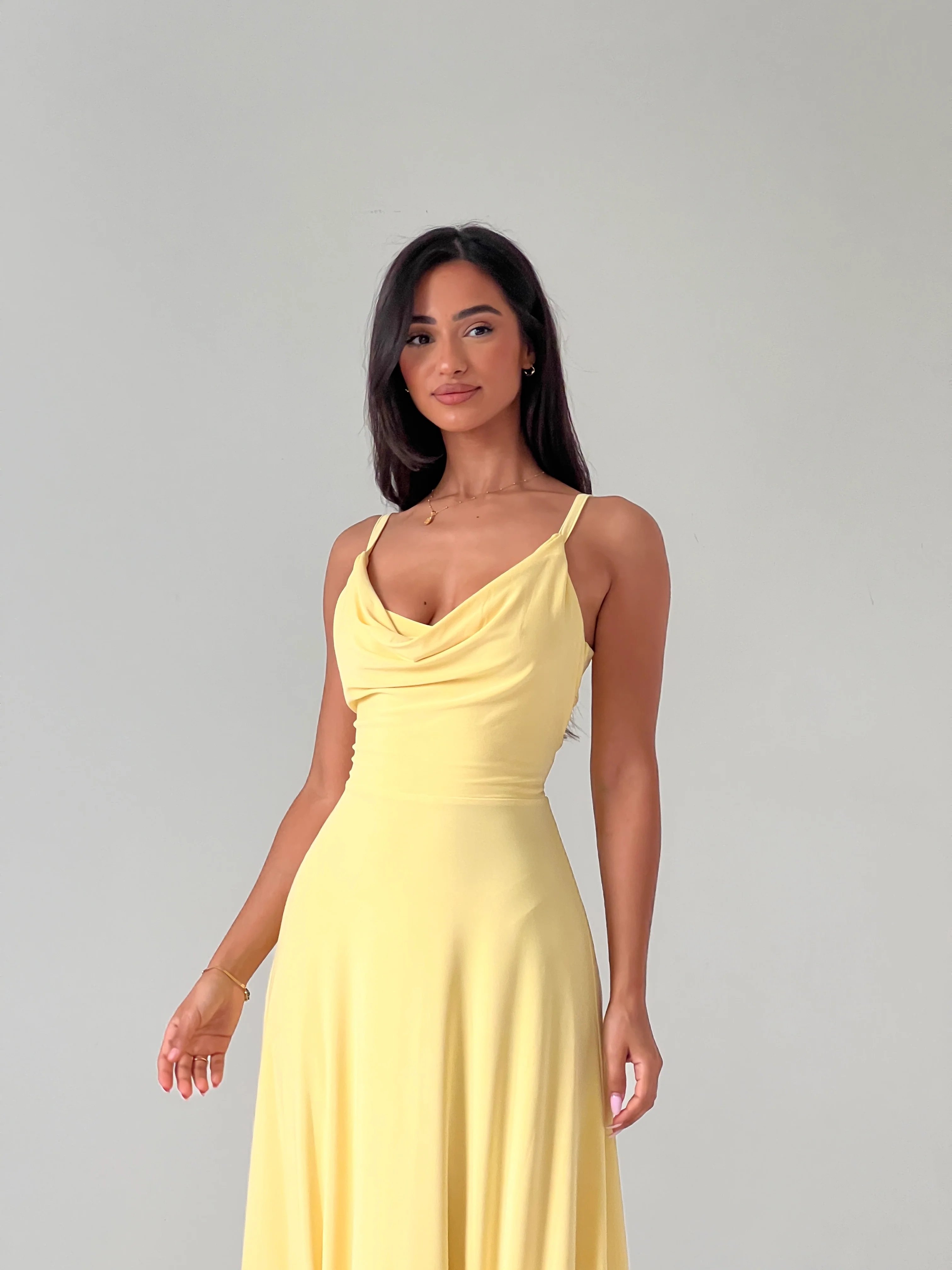 Drape Maxi Dress with Built-in Bra