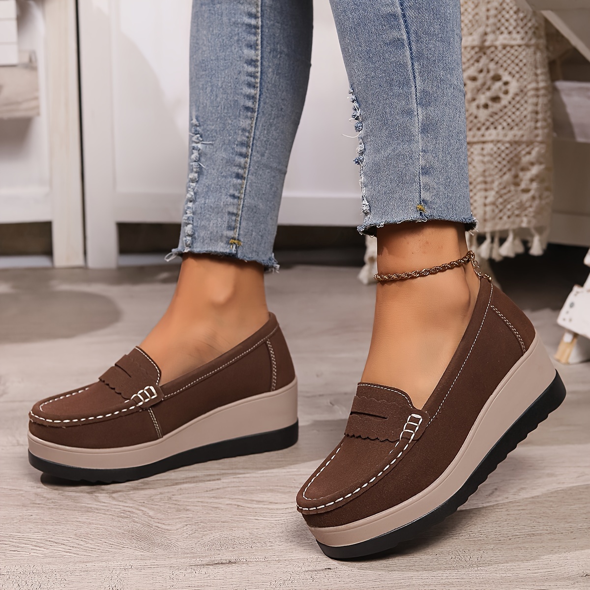 Women's Comfortable Platform Loafers