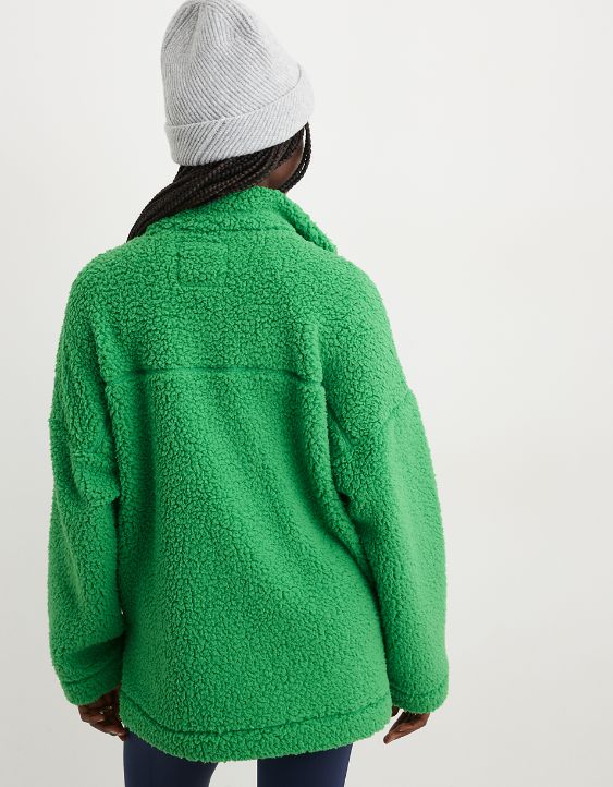 Aerie Sherpa Quarter Snap Sweatshirt