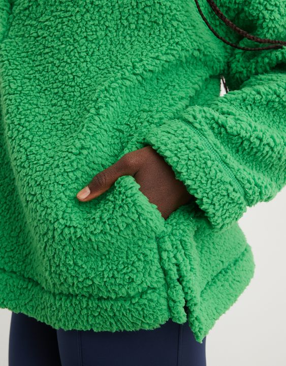 Aerie Sherpa Quarter Snap Sweatshirt