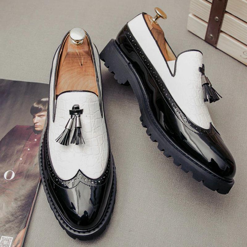 Casual Men's Dress Shoes With Tassel Flat Heel Loafers-Zittor