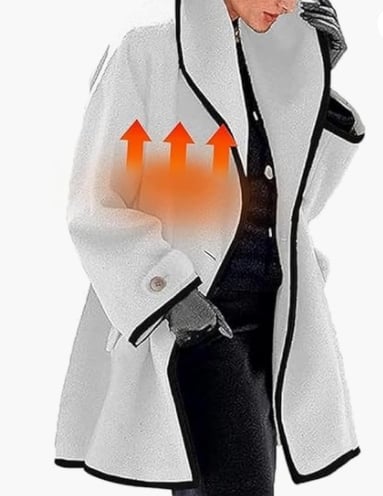 🔥Early Black Friday Sale⭐Hooded Color Block Woolen Coat