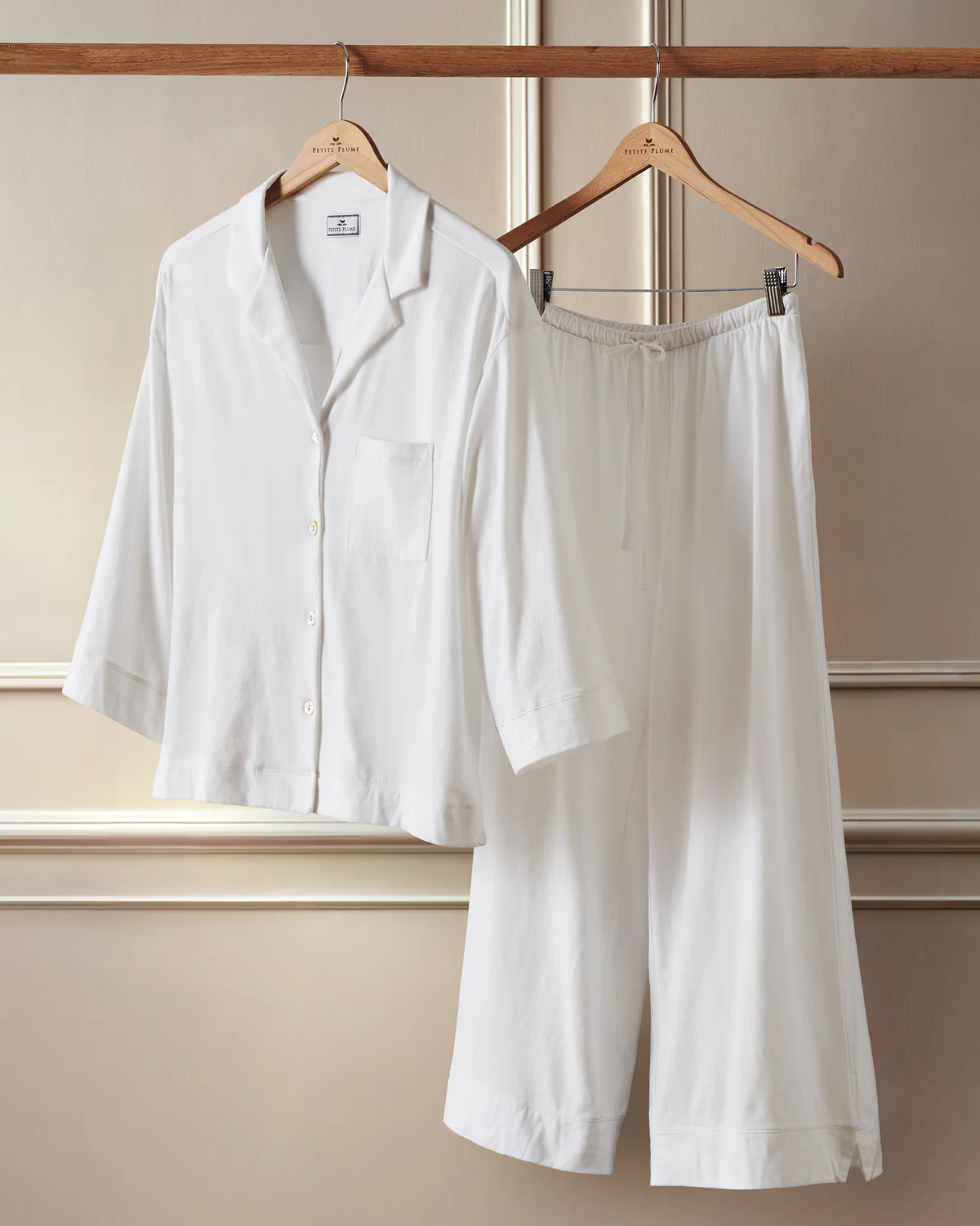 The Olivia Wide-Leg Pima Cotton Pajama Set