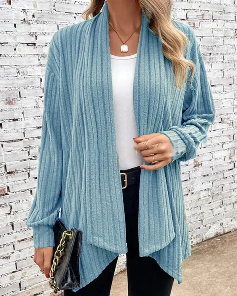 Fall Woman's Long sleeve solid color popular cardigan jacket