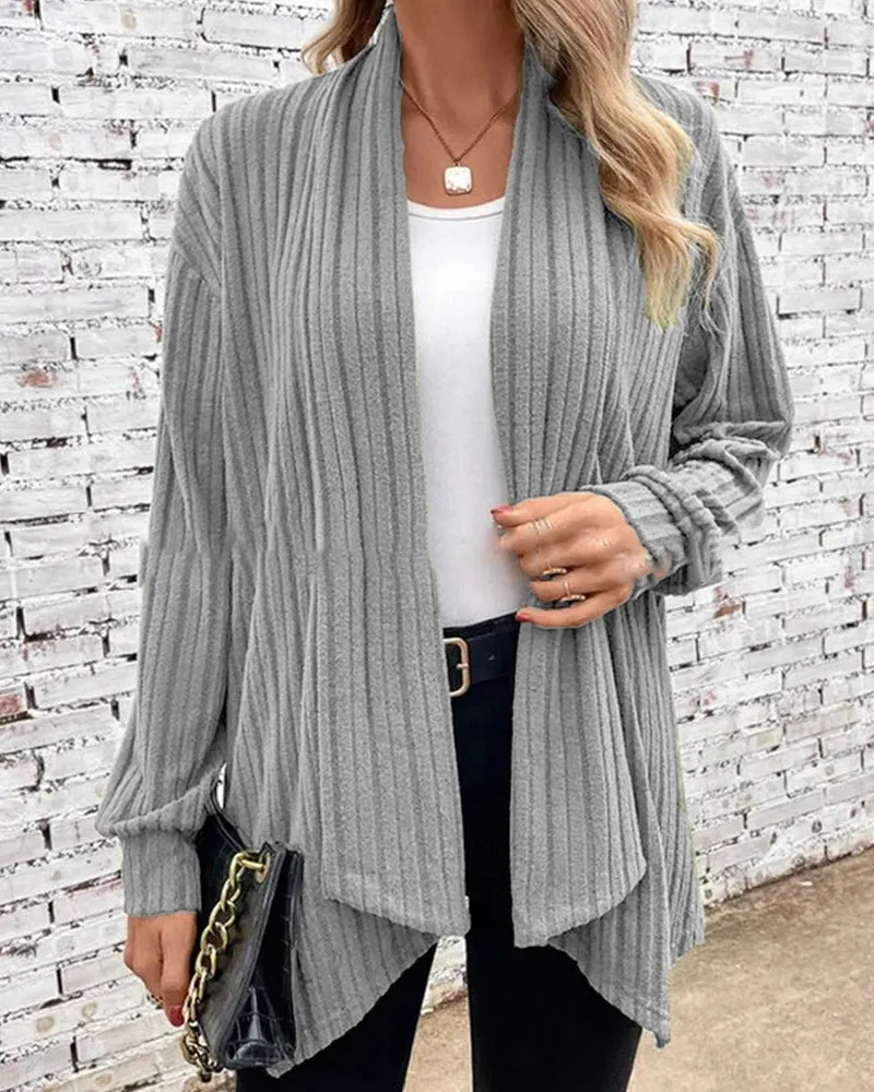Fall Woman's Long sleeve solid color popular cardigan jacket