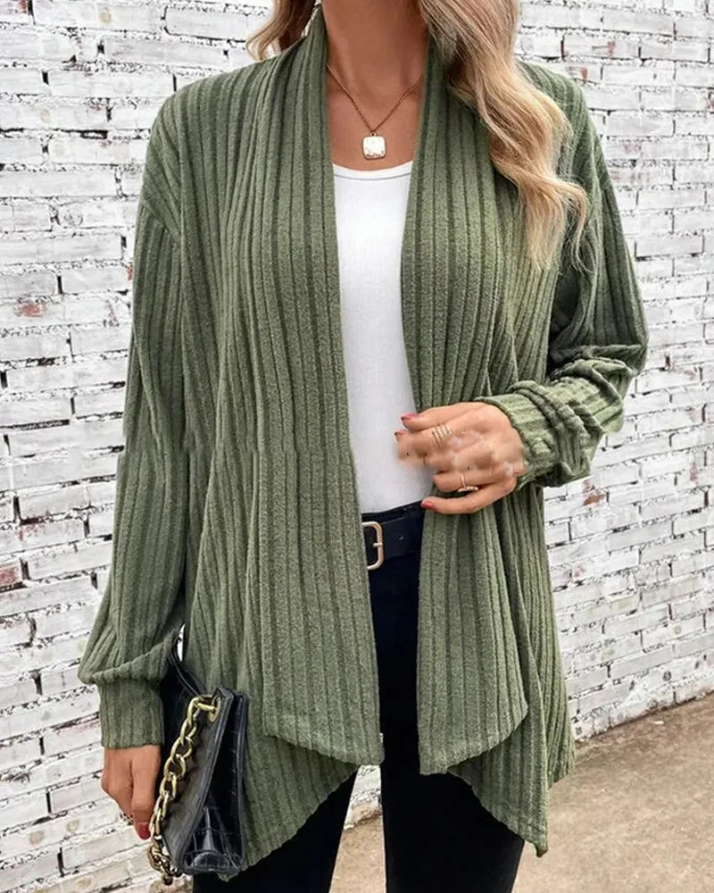Fall Woman's Long sleeve solid color popular cardigan jacket