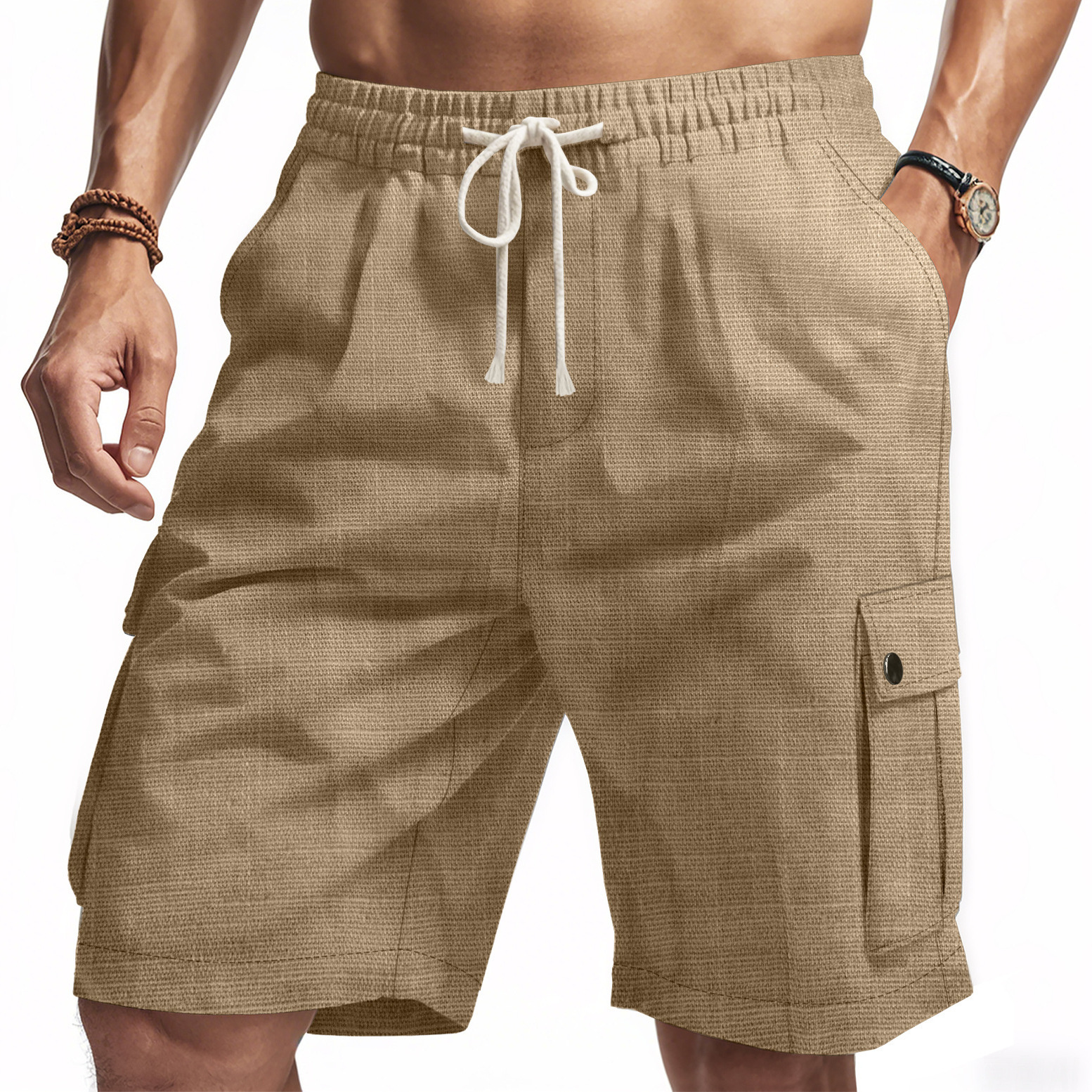 Men's Outdoor Leisure Workwear Linen Shorts