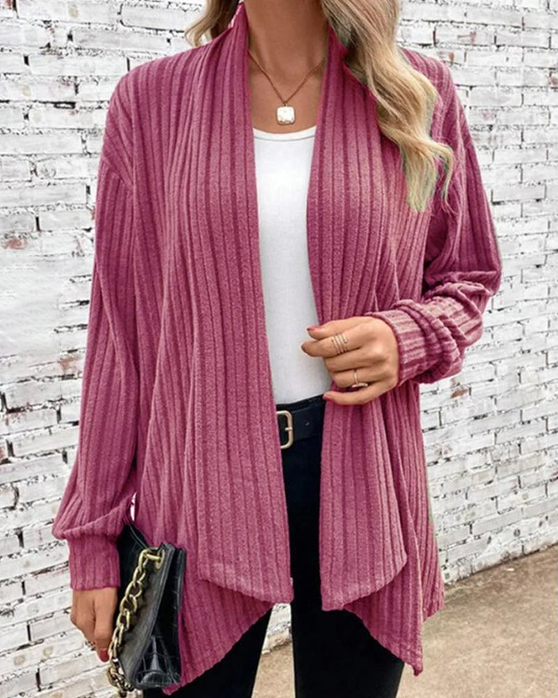 Fall Long sleeve solid color popular cardigan jacket
