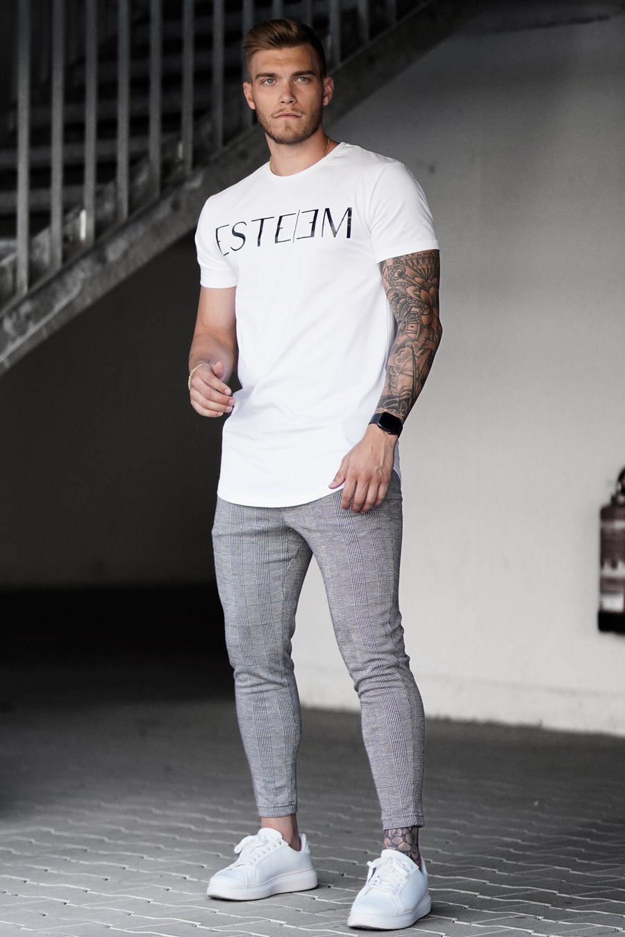 M's Check Print Pants-Zittor