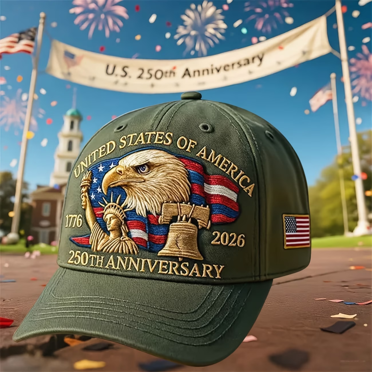 America 250th Anniversary Patriotic Hat | 2026 USA Independence Celebration Cap