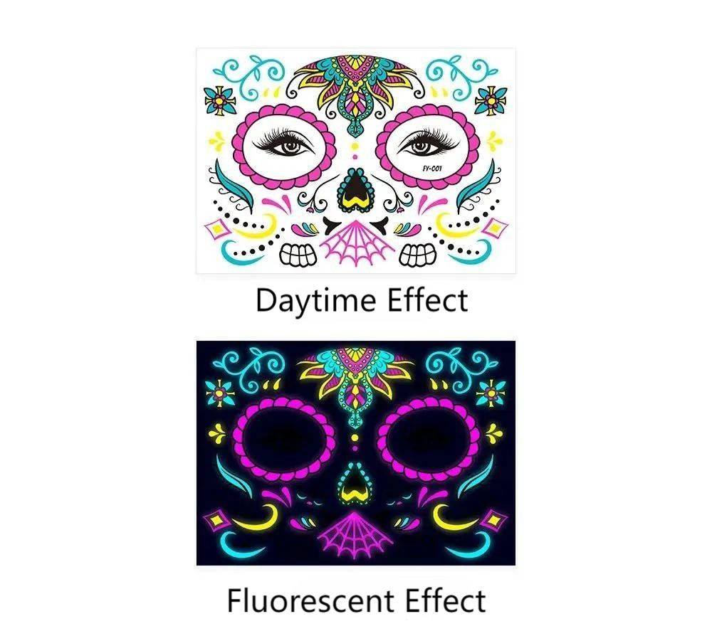 FLUORESCENT WATERPROOF TATTOO STICKERS