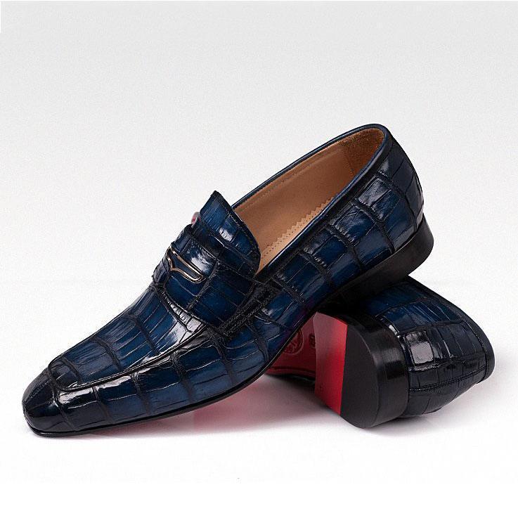 Men's Luxury Alligator Slip-On Formal Loafers-Zittor