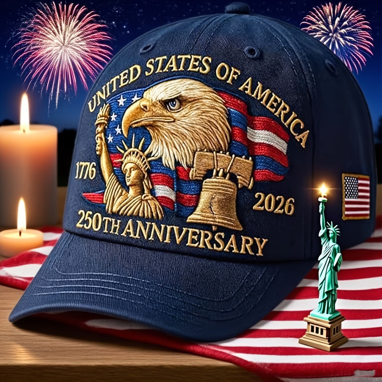 America 250th Anniversary Patriotic Hat | 2026 USA Independence Celebration Cap