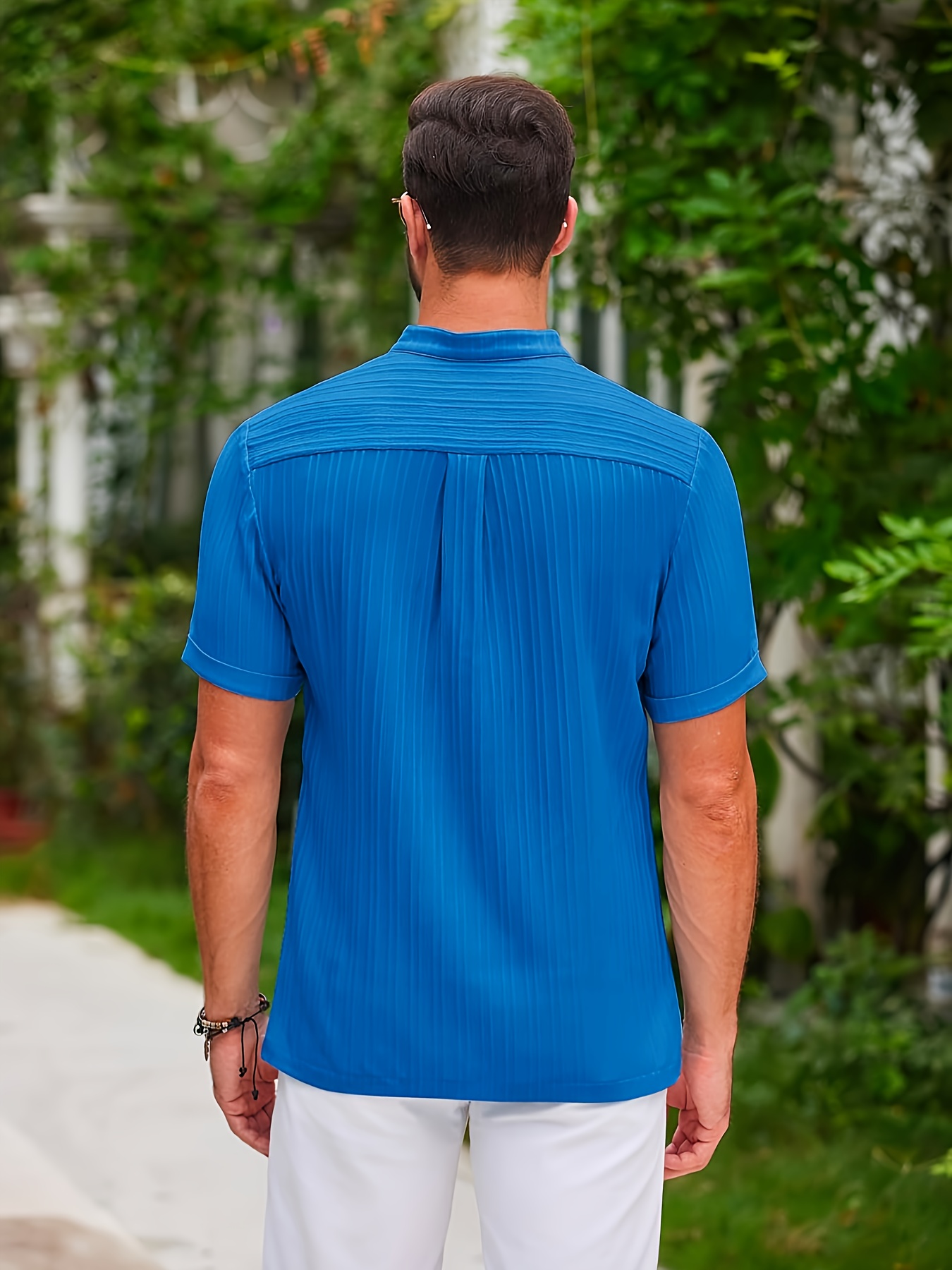 Men's Casual Breathable Striped Golf Shirt