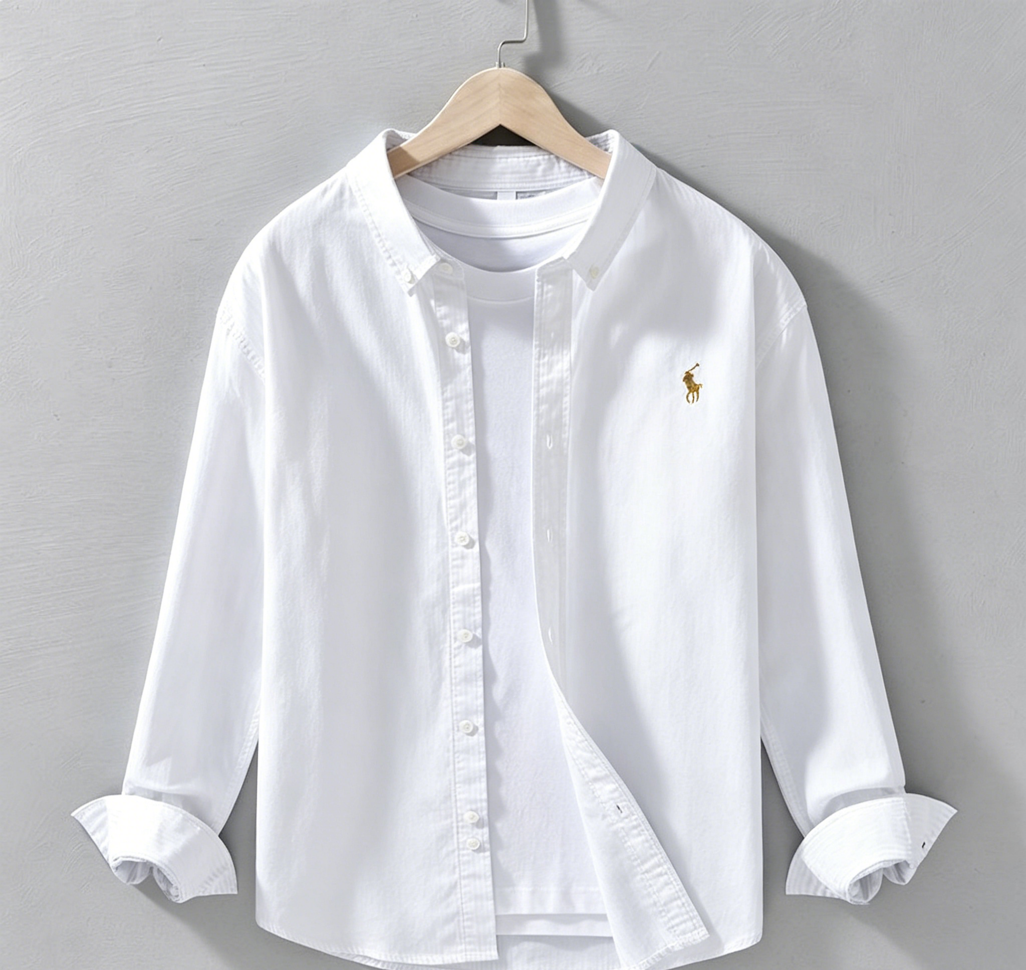 Men's Classic Striped Oxford Long Sleeve Shirt