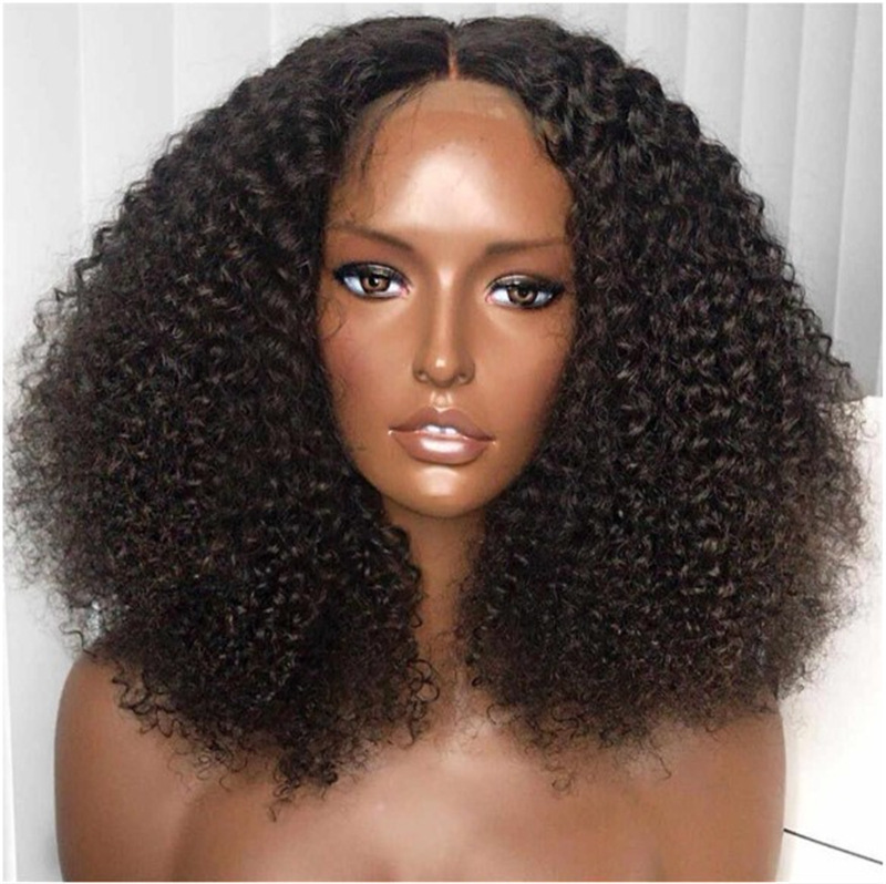 Burgundy Color Kinky Curly Hair Lace Front Wigs