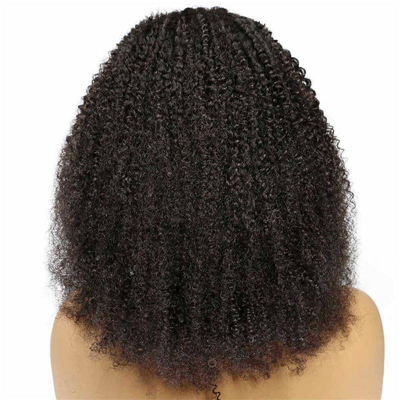 Burgundy Color Kinky Curly Hair Lace Front Wigs