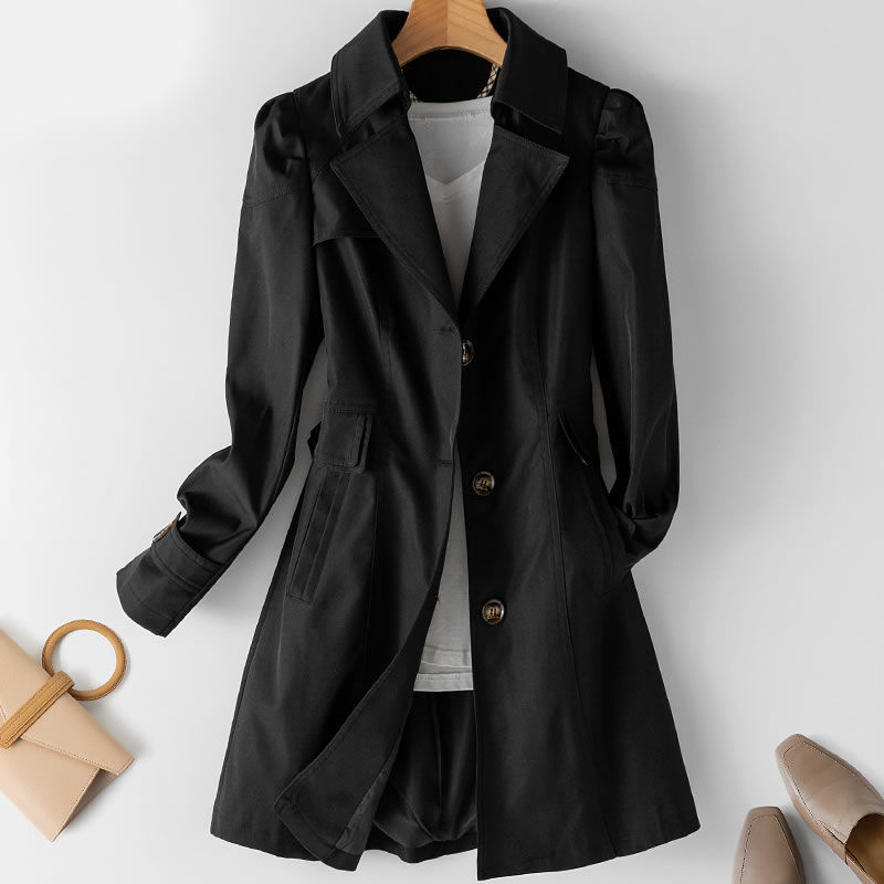 Women's mid-length trench coat tops jacket