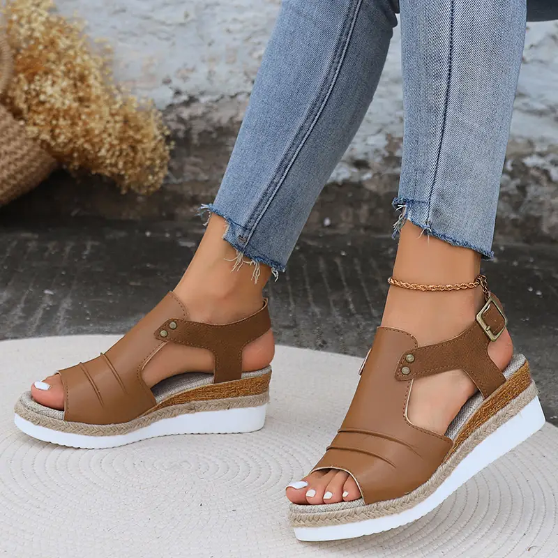 colorblock casual sandals women s ankle buckle strap comfy details 0