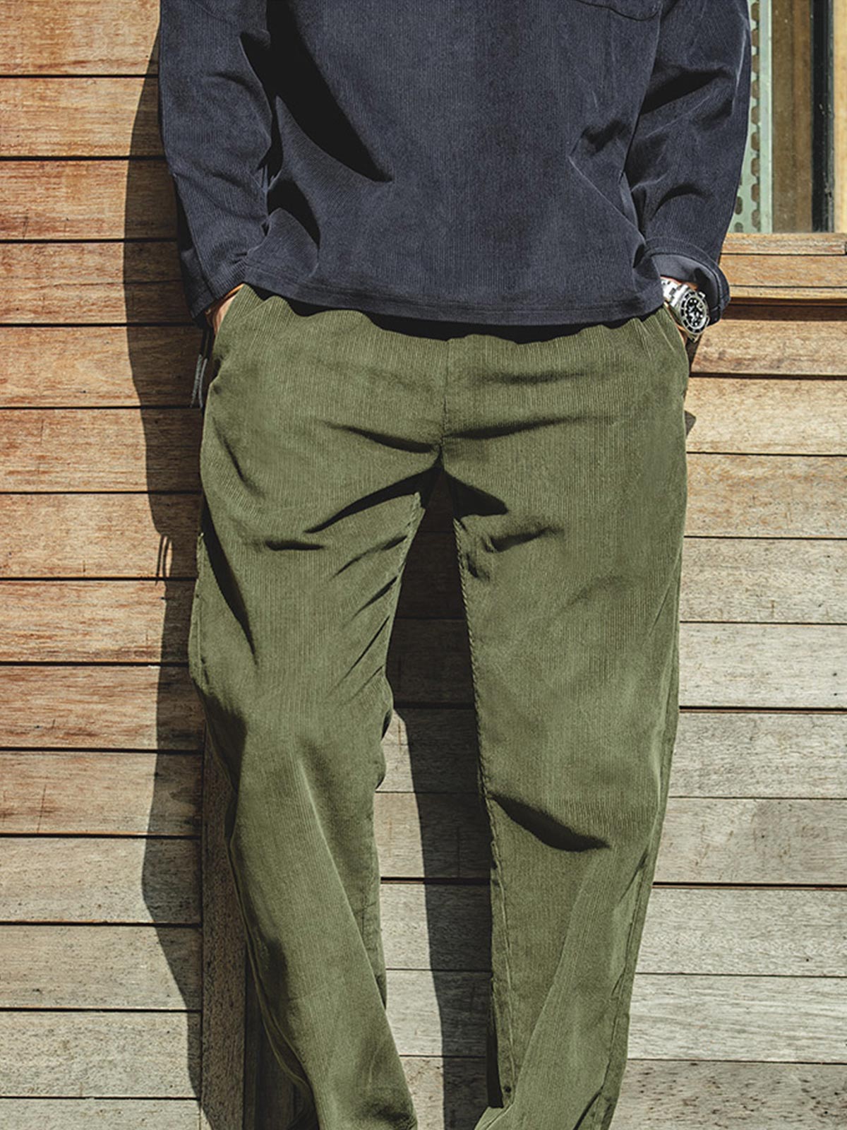 M's Corduroy Relaxed Fit Straight Pants-Zittor