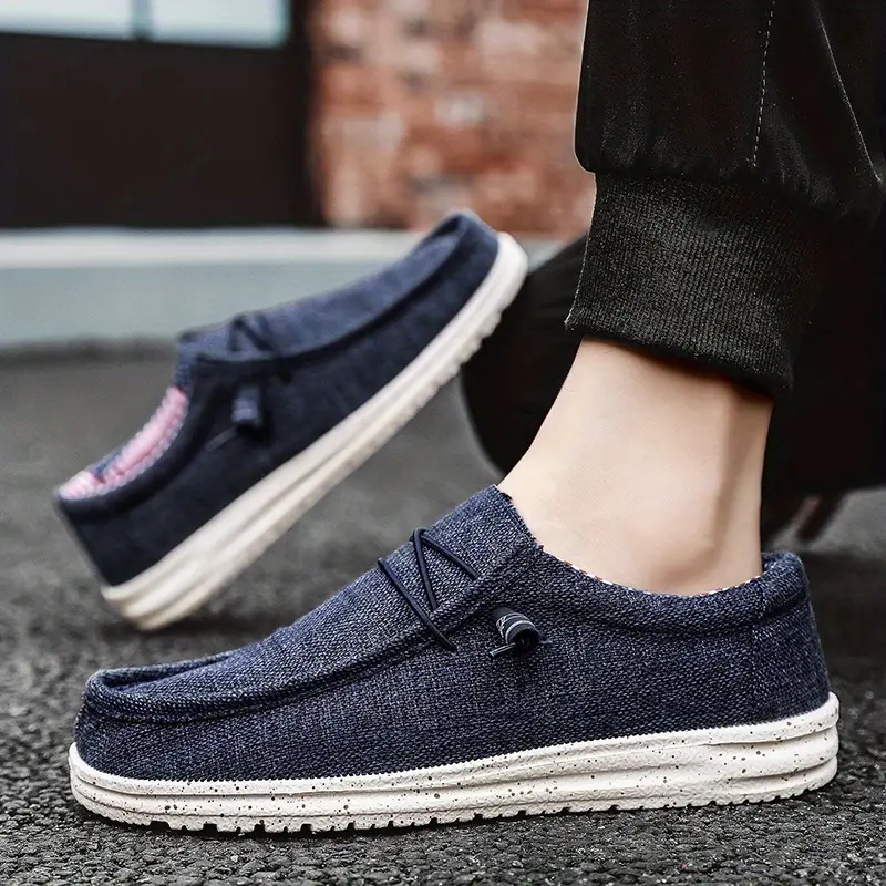 Mens Trendy Solid Slip On Loafer Shoes Comfy Non Slip Casual Breathable Sneakers For Mens Outdoor Activities Shop The Latest Trends Temu details 2