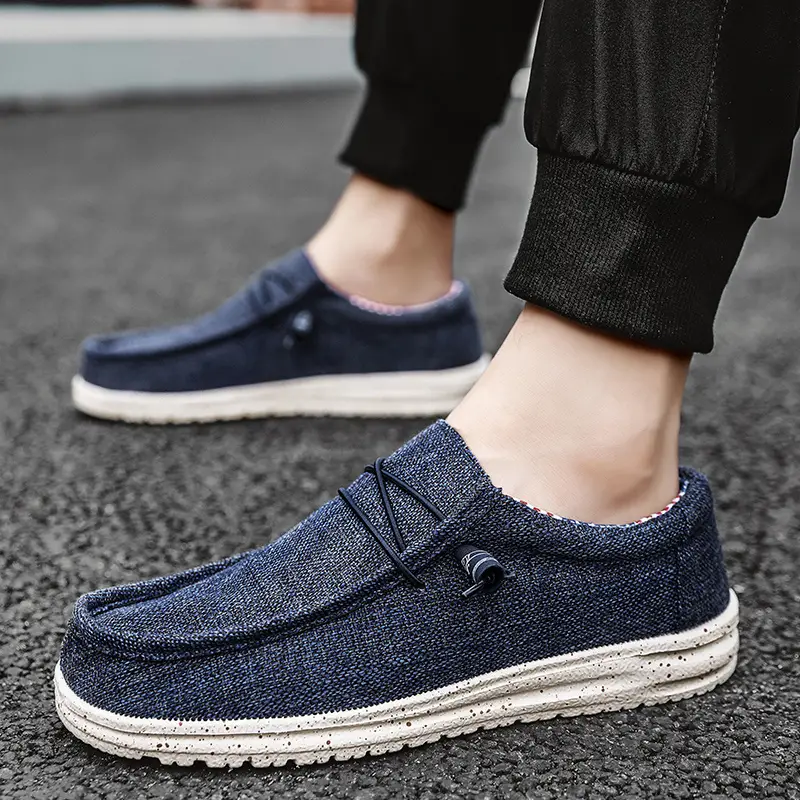 Mens Trendy Solid Slip On Loafer Shoes Comfy Non Slip Casual Breathable Sneakers For Mens Outdoor Activities Shop The Latest Trends Temu details 1