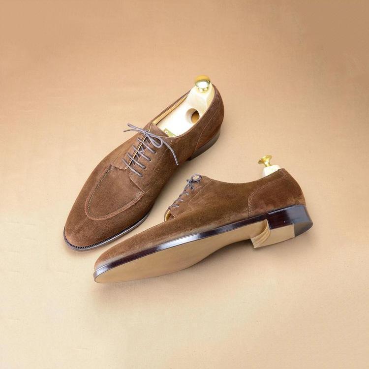 Suede Lace-Up Formal Dress Shoes-Zittor