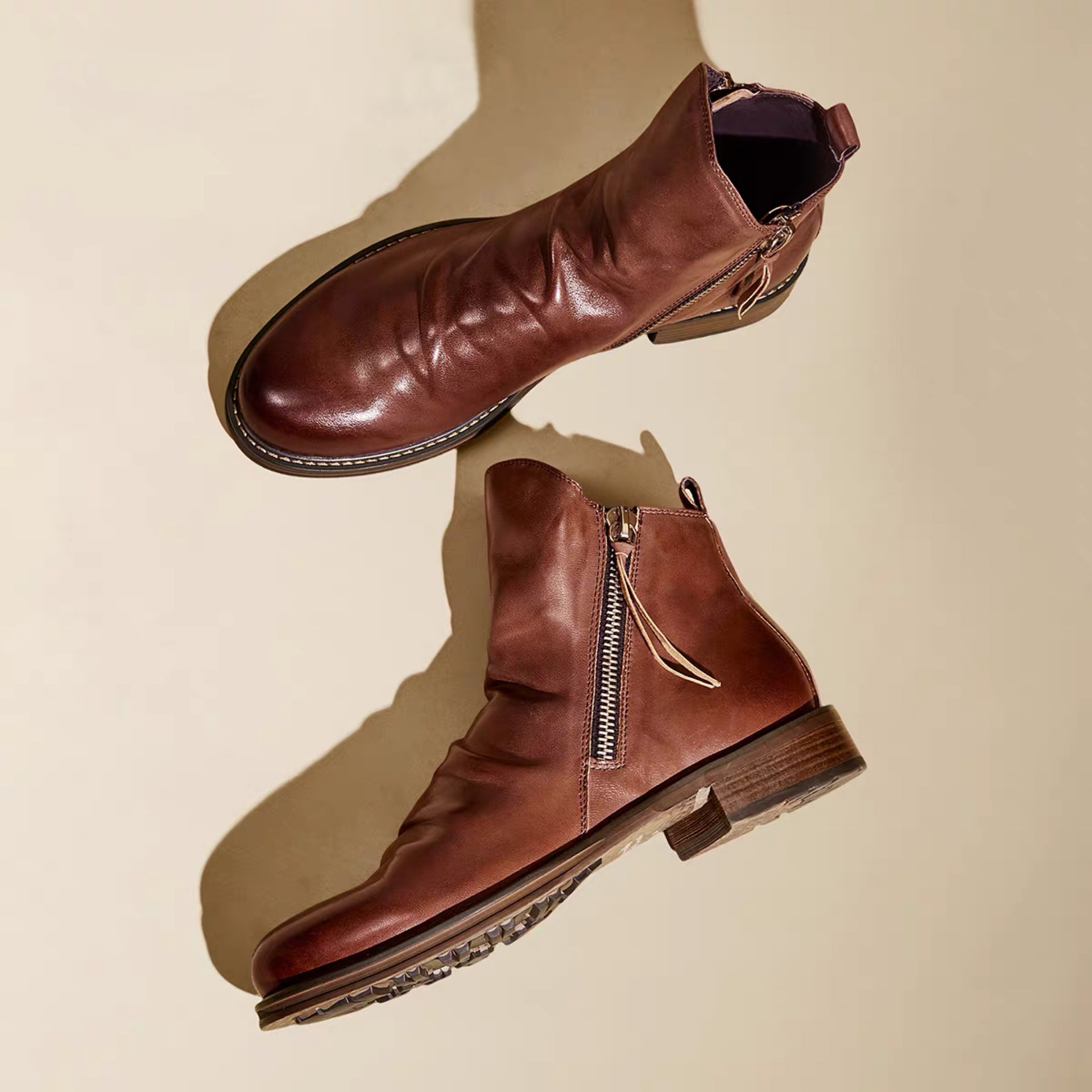 Men's shoes tassel boots men's leather boots 48 large size