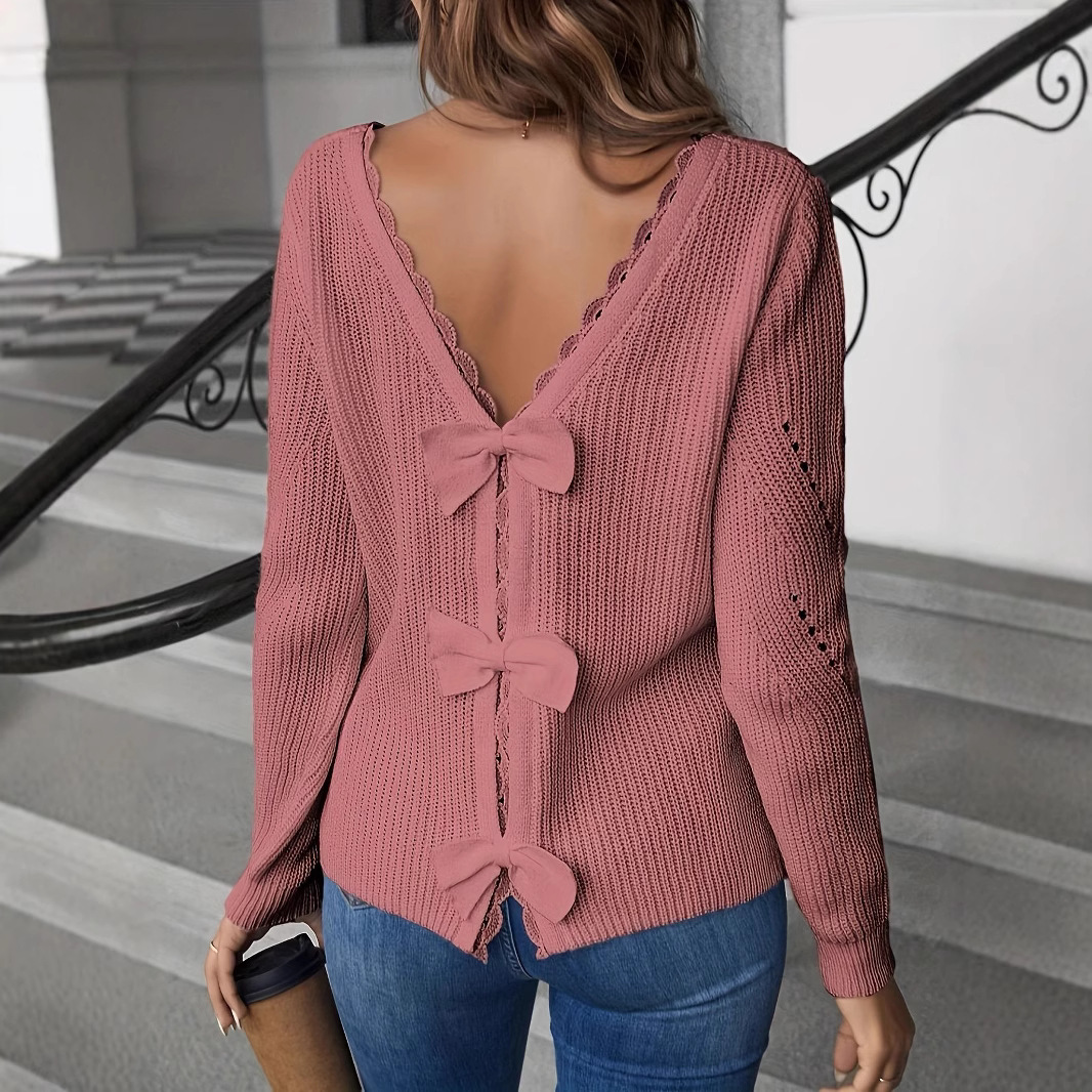 🔥Early Autumn  45%OFF Promotion🔥Women's Elegant V-Neck Unique Design Sweater