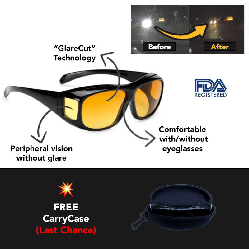 👍LAST DAY SALE 49% OFF😎Headlight Glasses with "GlareCut" Technology (Drive Safely at Night)-FREE SHIPPING