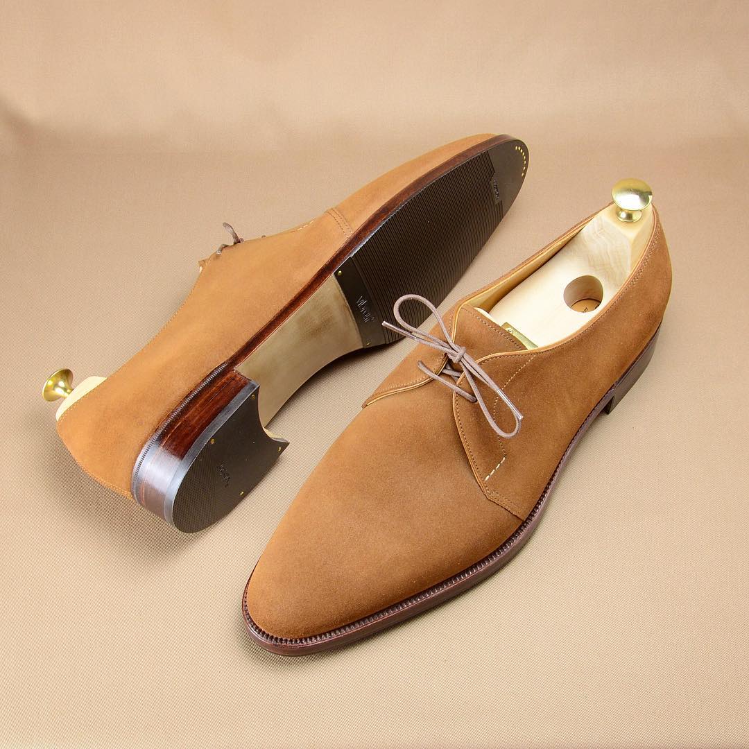 New men's yellow suede shoes-Zittor