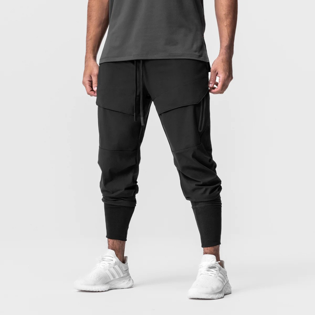Men's quick-drying and comfortable high-elastic cuff sports trousers