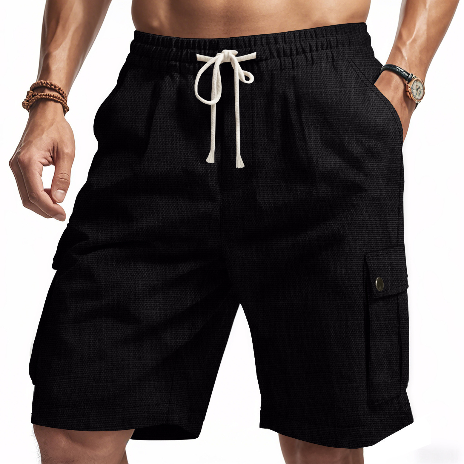 Men's Outdoor Leisure Workwear Linen Shorts