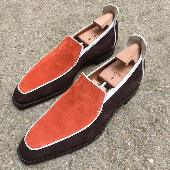 Square Toe Men Suede Loafers-Zittor