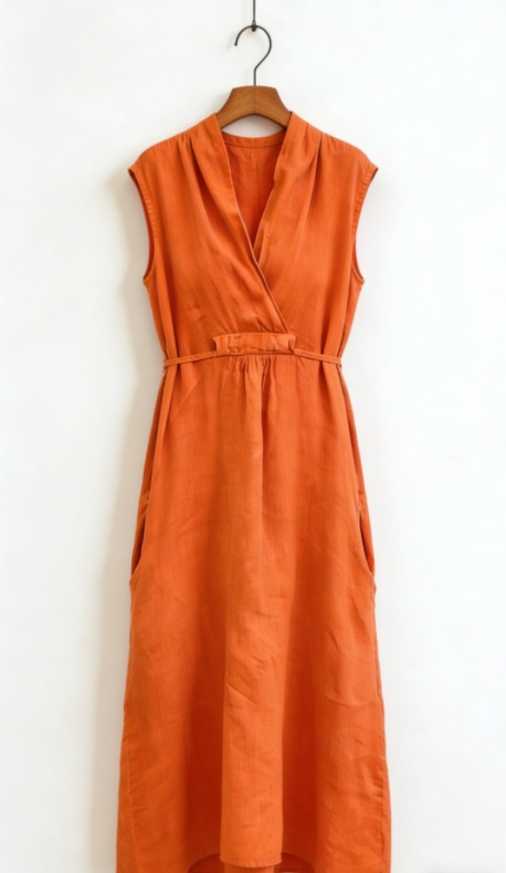 [Copy]Women's Relaxed Vibe Linen Shirt Dress