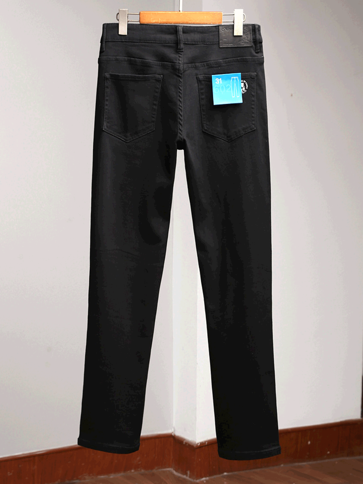 Zip Fly Straight Slim-Fit Washed Jeans-Zittor