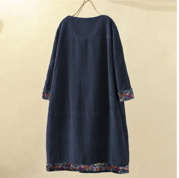 Women's round neck A-line casual skirt dress-BUY 3 FREE SHIPPING