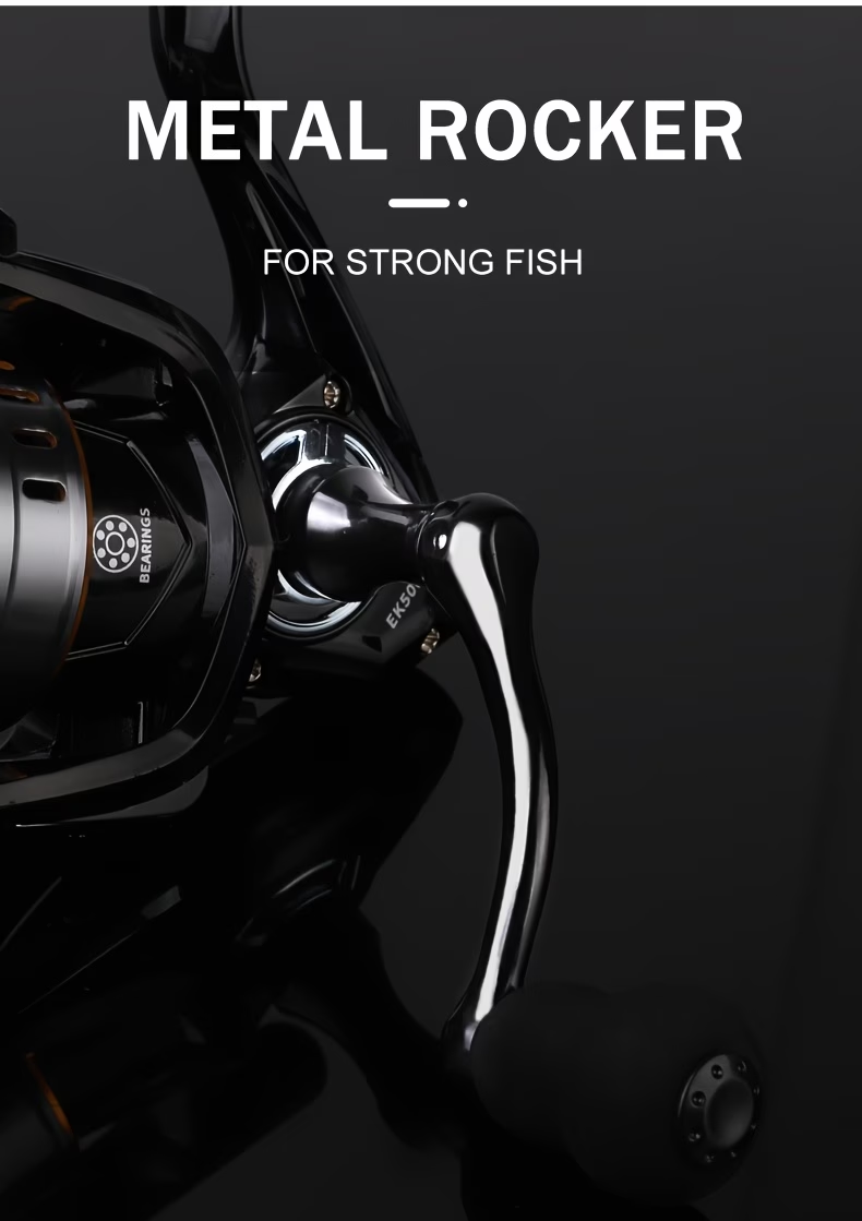 All-Water Spinning Reel 5.2:1 Gear Ratio 12KG Max Drag Aluminum Spool Freshwater & Saltwater Fishing Reel