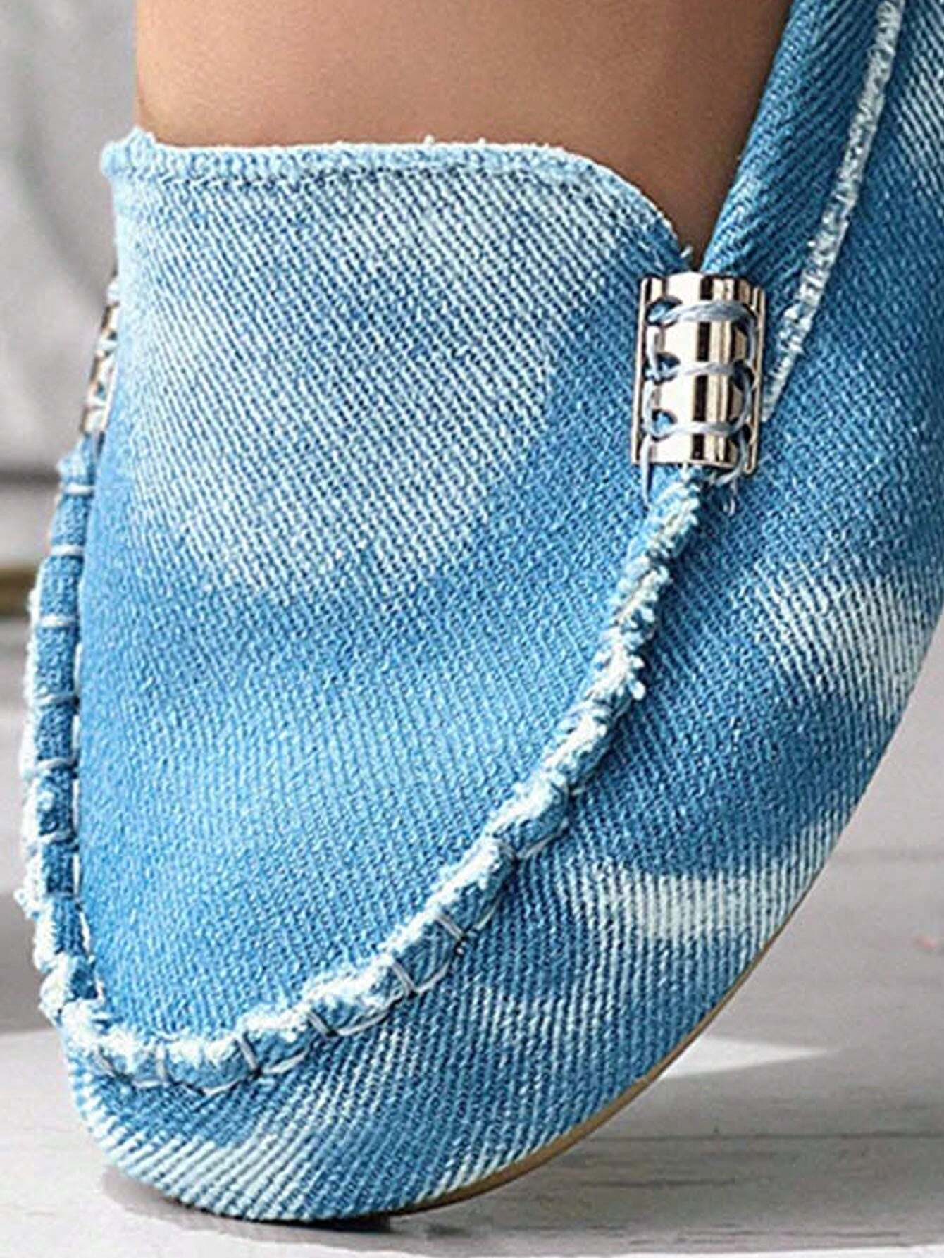Women's Denim Flat Loafers
