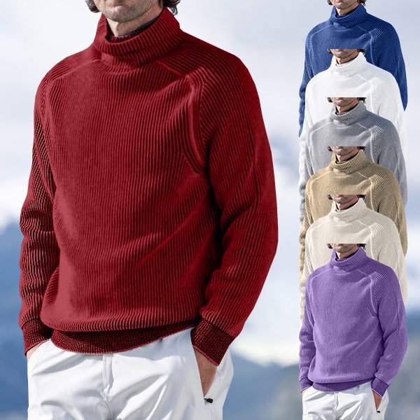 Cashmere turtleneck ski sweater