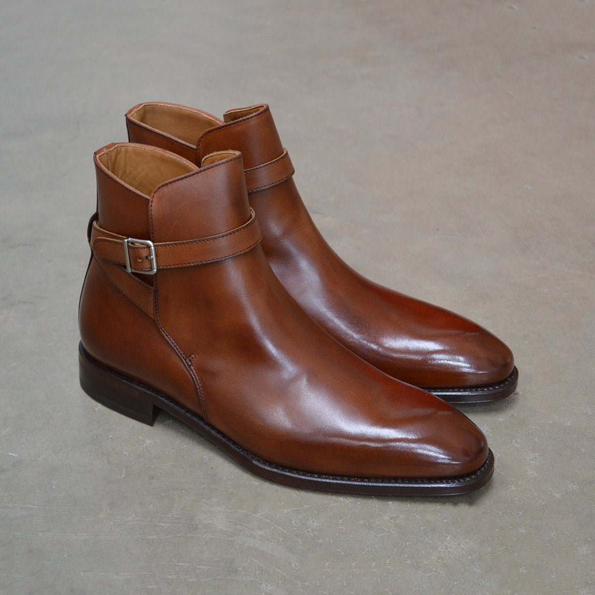 Brown handmade men's boots-Zittor