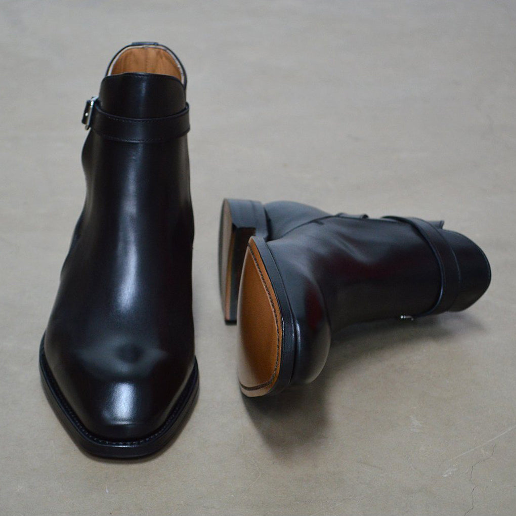 Black handmade men's boots-Zittor