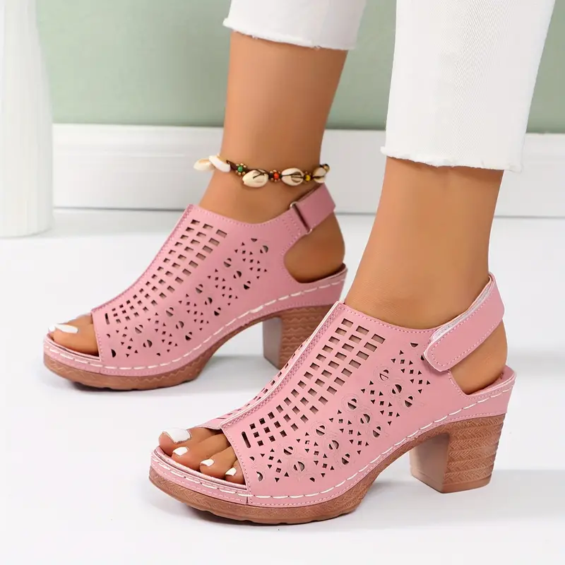 elegant high heel sandals women s fashion hollow design peep details 4