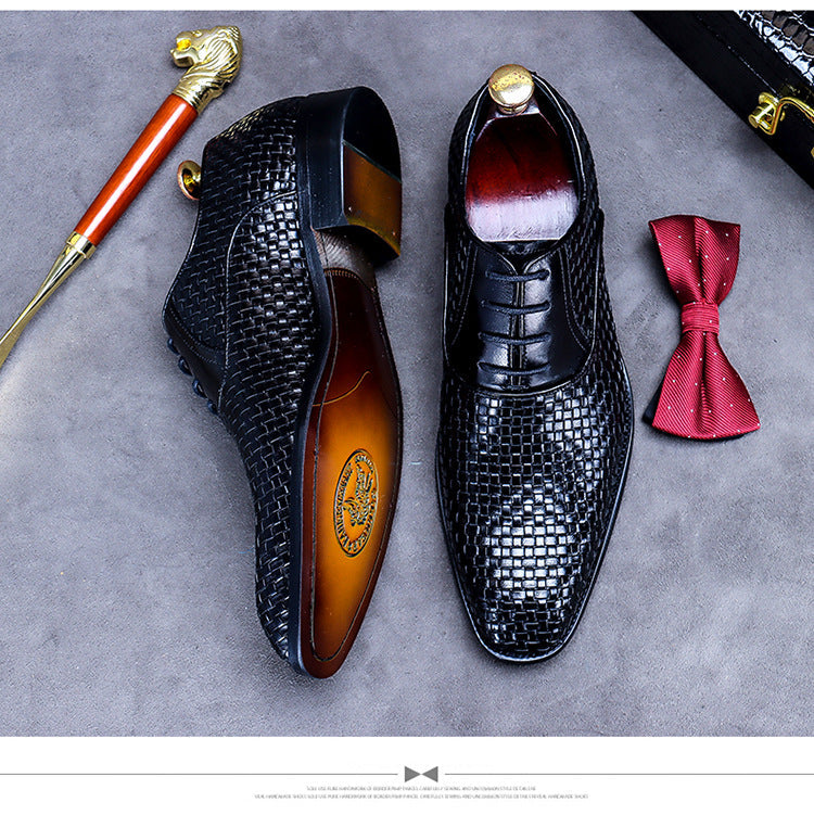 2022 Men's Leather Business Lace Up Casual Trendy Dress Shoes-Zittor