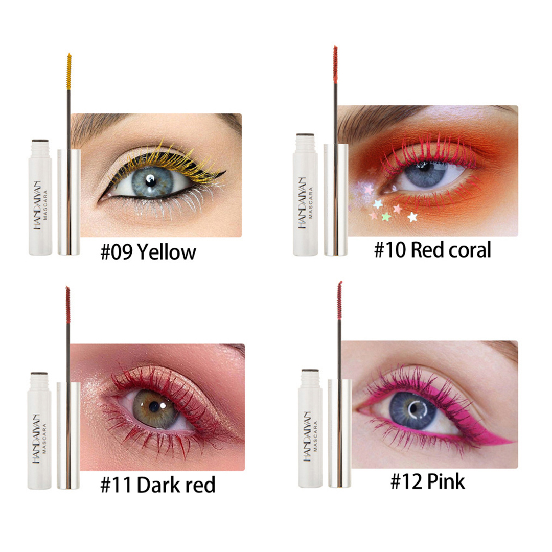 Double Usuage Thick and Curve Make-up Colorful No Smudge Mascara & Eyebrow