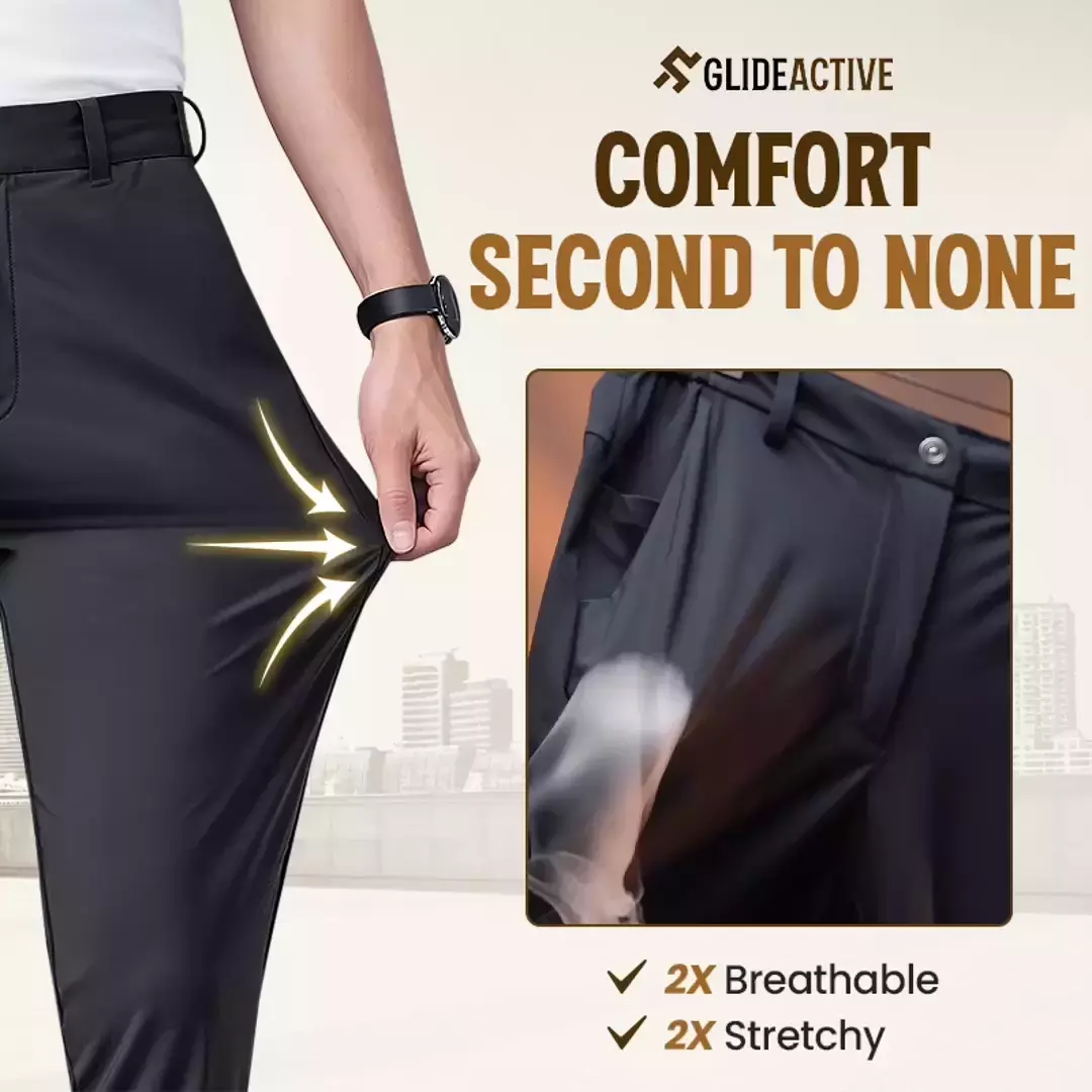 Men's Active Khaki Pants With Expandable Waistband