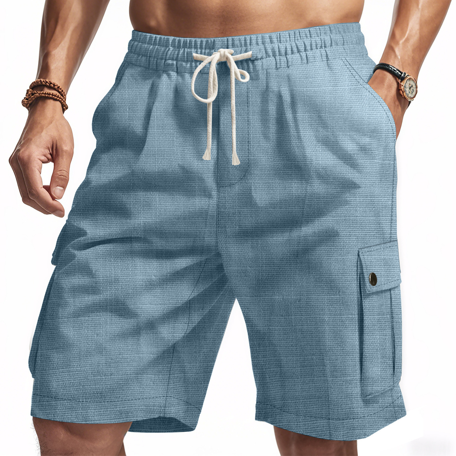 Men's Outdoor Leisure Workwear Linen Shorts