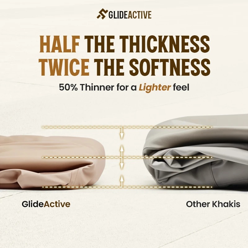 Men's Active Khaki Pants With Expandable Waistband